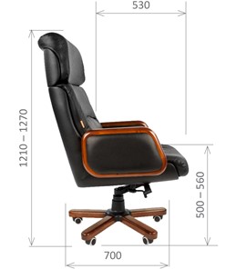 Компьютерное кресло CHAIRMAN 417 кожа черная в Ульяновске - предосмотр 2