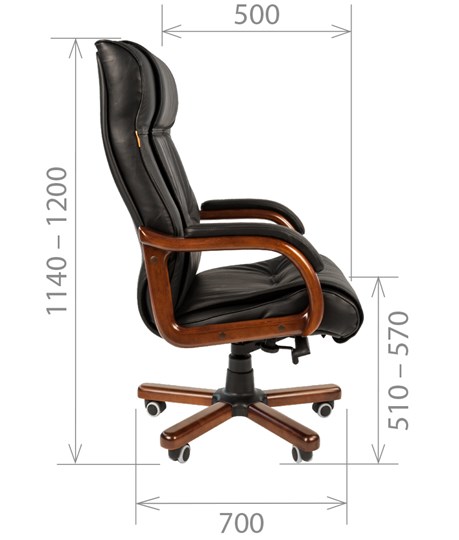 Компьютерное кресло CHAIRMAN 653 кожа черная в Ульяновске - изображение 2