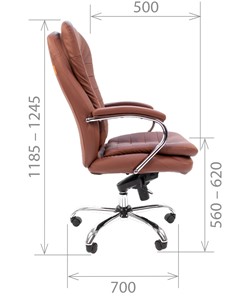 Кресло офисное CHAIRMAN 795 экокожа, цвет коричневый в Ульяновске - предосмотр 2