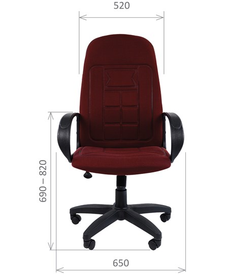 Компьютерное кресло CHAIRMAN 727 ткань ст., цвет бордо в Ульяновске - изображение 1