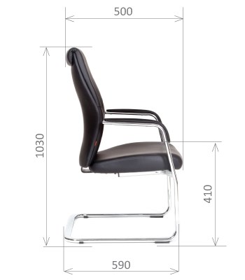 Офисное кресло CHAIRMAN Vista V Экокожа премиум черная в Ульяновске - изображение 2