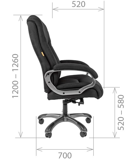 Компьютерное кресло CHAIRMAN 410 Акриловая ткань SX Черный в Ульяновске - изображение 2