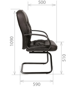 Кресло компьютерное CHAIRMAN 416V экокожа черная в Ульяновске - предосмотр 2