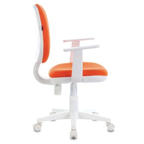 Кресло Brabix Fancy MG-201W (с подлокотниками, пластик белый, оранжевое) 532410 в Ульяновске - предосмотр 1