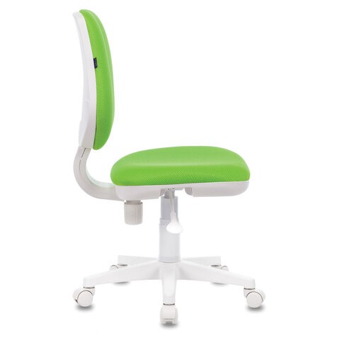 Офисное кресло Brabix Fancy MG-201W (без подлокотников, пластик белый, салатовое) 532414 в Ульяновске - изображение 2