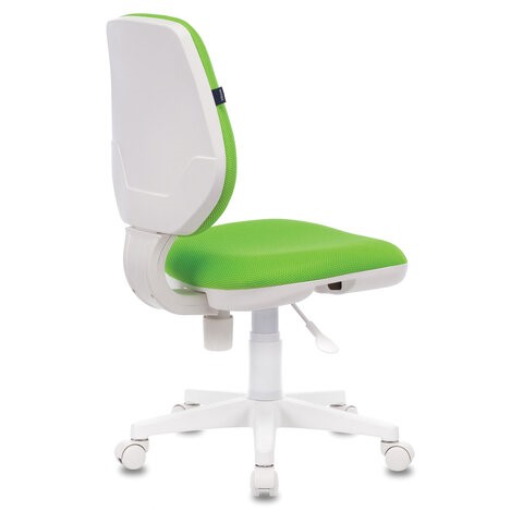 Офисное кресло Brabix Fancy MG-201W (без подлокотников, пластик белый, салатовое) 532414 в Ульяновске - изображение 3