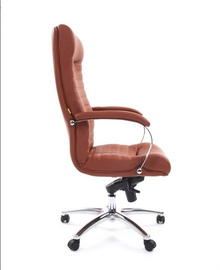 Офисное кресло CHAIRMAN 480 Экокожа Terra 111 (коричневая) в Ульяновске - изображение 2