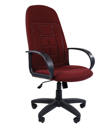 Компьютерное кресло CHAIRMAN 727 ткань ст., цвет бордо в Ульяновске - изображение