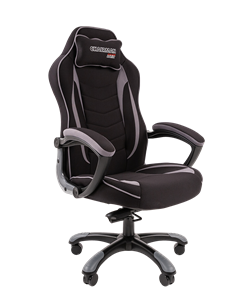 Кресло игровое CHAIRMAN GAME 28 Полиэстер комбинированная ткань серый/черный в Ульяновске
