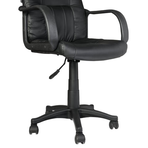 Кресло компьютерное BRABIX "Hit MG-300", с подлокотниками, экокожа, черное, 530864 в Ульяновске - изображение 4