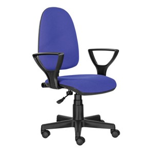 Кресло офисное Brabix Prestige Ergo MG-311 (регулируемая эргономичная спинка, ткань, черно-синее) 531876 в Ульяновске - предосмотр