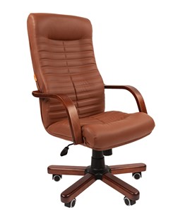 Компьютерное кресло CHAIRMAN 480 WD, экокожа, цвет коричневый в Ульяновске