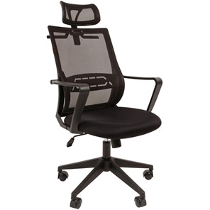 Кресло офисное CHAIRMAN 545 сетка/ткань черный в Ульяновске - предосмотр