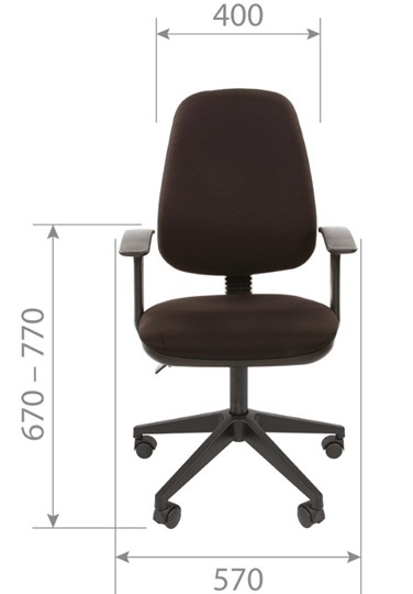 Кресло офисное CHAIRMAN 661 Ткань стандарт 15-21 черная в Ульяновске - изображение 3