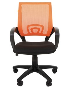Кресло компьютерное CHAIRMAN 696 black Сетчатый акрил DW66 оранжевый в Ульяновске - предосмотр 4
