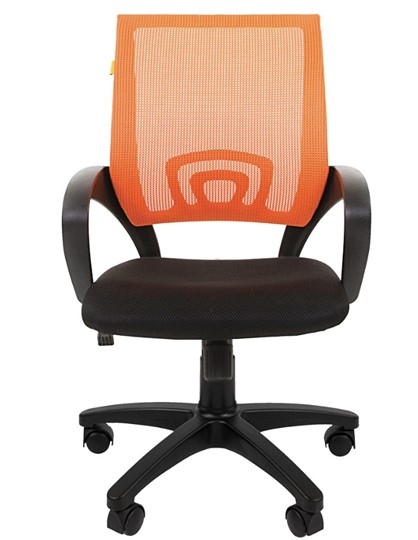 Кресло компьютерное CHAIRMAN 696 black Сетчатый акрил DW66 оранжевый в Ульяновске - изображение 4