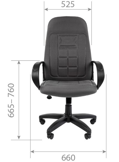 Офисное кресло CHAIRMAN 727 ткань ст., цвет серый в Ульяновске - изображение 3