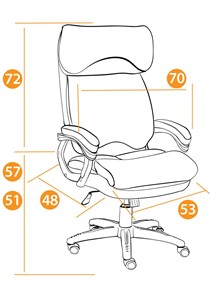 Офисное кресло DUKE флок/ткань, серый/серый, 29/TW-12 арт.14039 в Ульяновске - предосмотр 27