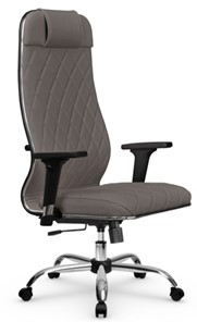Кресло офисное Мetta L 1m 40M/2D Infinity Easy Clean (MPES) топган, нижняя часть 17833 серый в Ульяновске