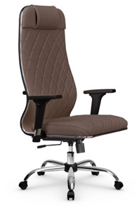 Кресло офисное Мetta L 1m 40M/2D Infinity Easy Clean (MPES) топган, нижняя часть 17833 светло-коричневый в Ульяновске - предосмотр