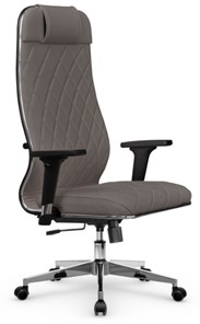 Кресло офисное Мetta L 1m 40M/2D Infinity Easy Clean (MPES) топган, нижняя часть 17834 серый в Ульяновске