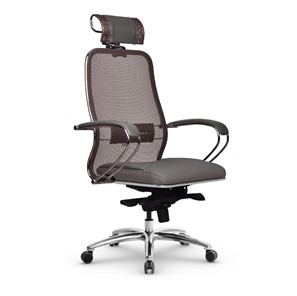 Кресло офисное Samurai SL-2.04 MPES Светло-коричневый / Серый в Ульяновске - предосмотр