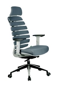 Кресло офисное Riva Chair SHARK (Серый/серый) в Ульяновске