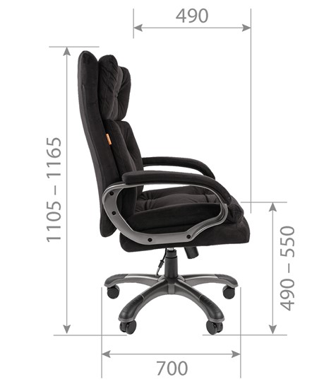 Офисное кресло CHAIRMAN 442 ткань черный в Ульяновске - изображение 5