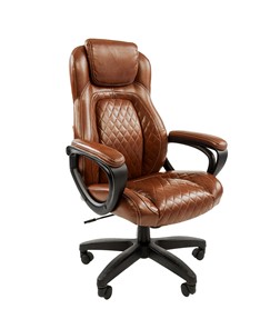 Кресло CHAIRMAN 432, экокожа, цвет коричневый в Ульяновске