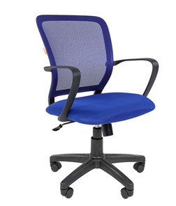 Кресло офисное CHAIRMAN 698 black TW-05, ткань, цвет синий в Ульяновске