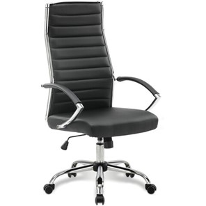 Компьютерное кресло Brabix Style EX-528 (экокожа, хром, черное) 531947 в Ульяновске