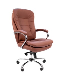 Компьютерное кресло CHAIRMAN 795 кожа, цвет коричневый в Ульяновске