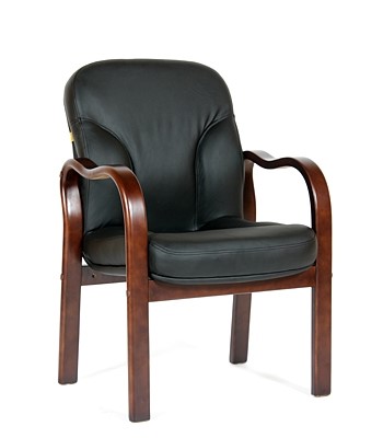 Офисное кресло CHAIRMAN 658 Натуральная кожа черный в Ульяновске - изображение