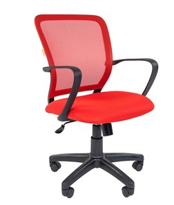 Компьютерное кресло CHAIRMAN 698 black TW-69, ткань, цвет красный в Ульяновске - предосмотр