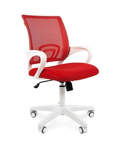 Офисное кресло CHAIRMAN 696 white, ткань, цвет красный в Ульяновске
