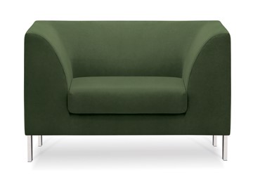 Кресло мягкое Сиеста, ткань Сахара / зеленая С39 в Ульяновске