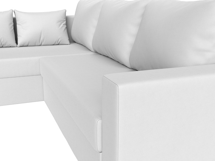 Угловой диван Мансберг, Белый (Экокожа) в Ульяновске - изображение 4