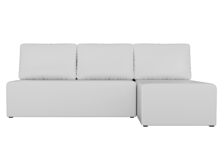 Угловой раскладной диван Поло, Белый (экокожа) в Ульяновске - изображение 1