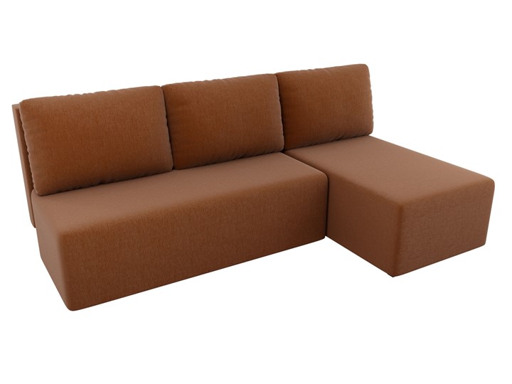 Угловой диван с оттоманкой Поло, Коричневый (рогожка) в Ульяновске - изображение 3