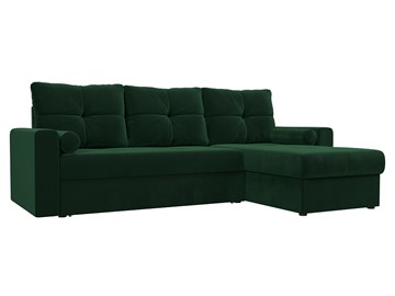 Угловой диван с оттоманкой Верона, Зеленый (Велюр) в Ульяновске