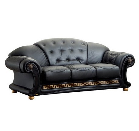 Прямой диван Versace (3-х местный) black в Ульяновске - изображение