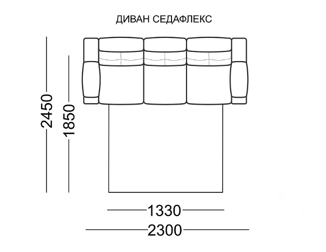 Прямой диван Рокфорд БД, седафлекс в Ульяновске - изображение 7