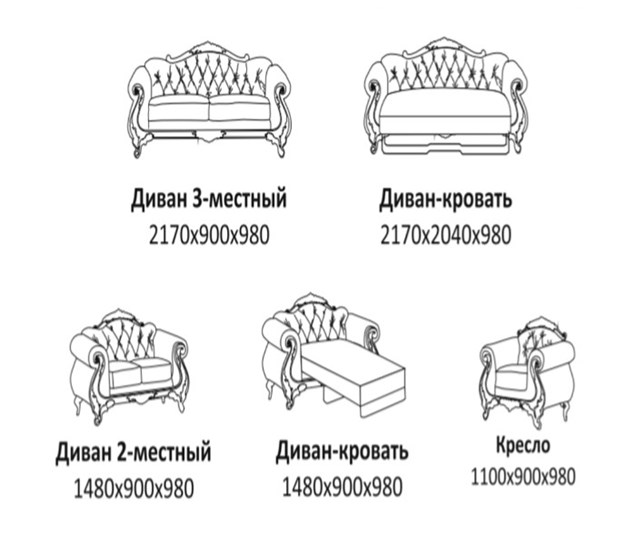 Большой диван Лувр X, ДБ3 в Ульяновске - изображение 2