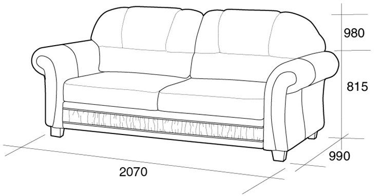 Прямой диван София 3Т в Ульяновске - изображение 4