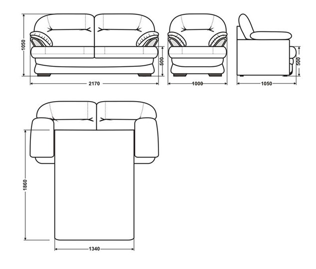 Прямой диван Квин 6 БД и 1 кресло в Ульяновске - изображение 5