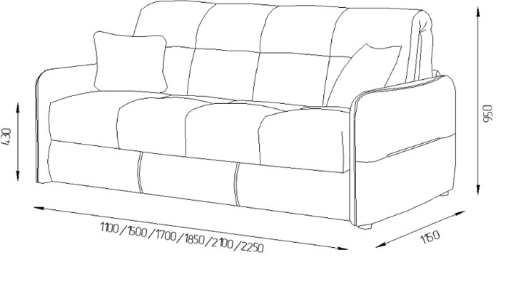 Прямой диван Токио 2 150 (НПБ) в Ульяновске - изображение 6