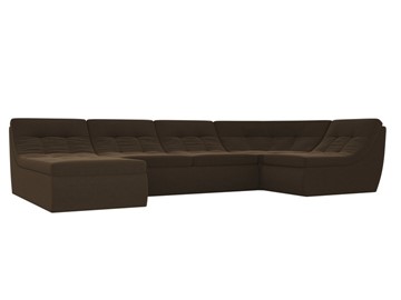 Модульный П-образный диван Холидей, Коричневый (микровельвет) в Ульяновске