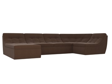 Модульный раскладной диван Холидей, Коричневый (рогожка) в Ульяновске