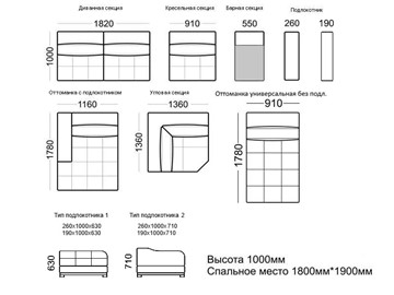 Угловая секция Марчелло 1360х1360х1000 в Ульяновске