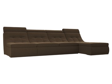 Модульный раскладной диван Холидей люкс, Коричневый (микровельвет) в Ульяновске